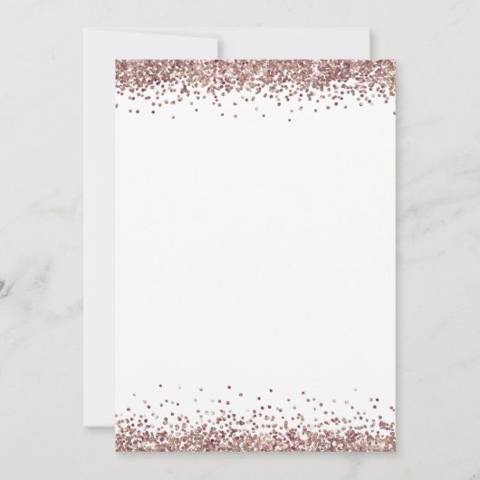 Trendy Roos Gold Glitter 21ste Kaart (Achterkant)
