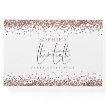 Trendy Roos Gold Glitter 30th Birthday Party