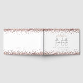 Trendy Roos Gold Glitter 30th Birthday Party Gastenboek (Volledig)