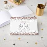 Trendy Roos Gold Glitter 30th Birthday Party Gastenboek<br><div class="desc">Trendy Roos Gold Glitter 30th Birthday Party. Aan beide zijden bevindt zich een grens van goudvuil in roos. Dertigste is in een stijlvol informeel vastgesteld manuscript en de rest van de tekst u kunt gemakkelijk personaliseren.</div>