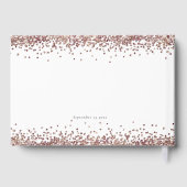 Trendy Roos Gold Glitter 30th Birthday Party Gastenboek (Achterkant)