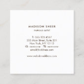 Trendy Roos Gold Glitter Beauty Stylist Vierkante Visitekaartje (Achterkant)