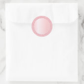 Trendy Roos Gold Glitter Blank Sjabloon Voeg tekst Ronde Sticker (Tas)