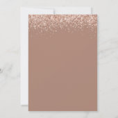 Trendy Roos Gold Glitter Bridal Shower Kaart (Achterkant)