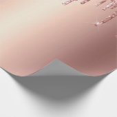 Trendy Roos Gold Glitter Drift grafisch Cadeaupapier (Hoek)