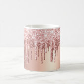 Trendy Roos Gold Glitter Drift grafisch Koffiemok (Center)