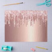 Trendy Roos Gold Glitter Drift grafisch Tissuepapier (Craft)