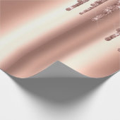 Trendy Roos Gold Glitter Drift Metal Cadeaupapier (Hoek)