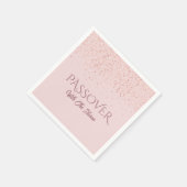 Trendy Roos Gold Glitter Dust Passover Servet (Hoek)