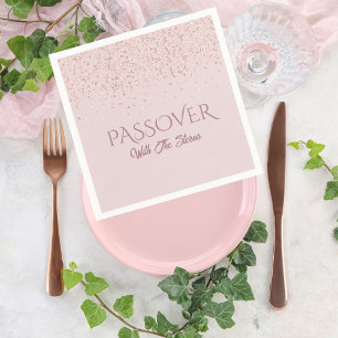 Trendy Roos Gold Glitter Dust Passover Servet