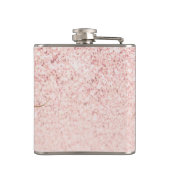 Trendy Roos Gold Glitter Fancy Initialen en naam Heupfles (Achterkant)