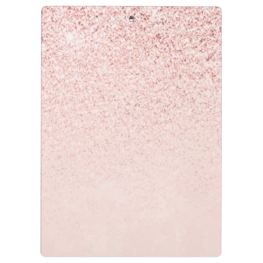 Trendy Roos Gold Glitter Fancy Initialen en naam Klembord (Achterkant)