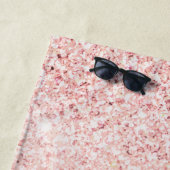 Trendy Roos Gold Glitter Fancy Initialen en naam Strandlaken (In situ)