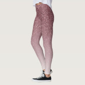 Trendy Roos Gold Glitter Girly Ombre Leggings (Links)