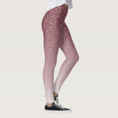 Trendy Roos Gold Glitter Girly Ombre Leggings (Rechts)