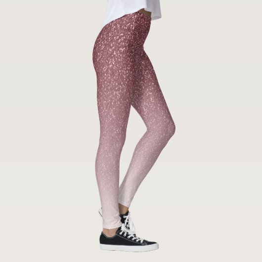 Trendy Roos Gold Glitter Girly Ombre Leggings (Rechts)