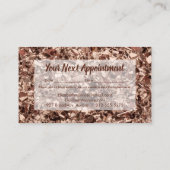 Trendy Roos Gold Glitter Makeup Artist Afsprakenkaartje (Achterkant)