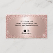 Trendy Roos Gold Glitter Makeup Artist Gold Lashes Visitekaartje (Achterkant)