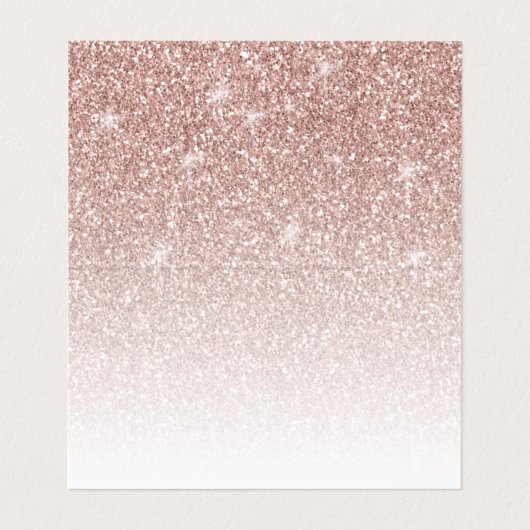 Trendy Roos Gold Glitter Makeup Artist Hair Salon Visitekaartje (Binnenkant ongevouwen)