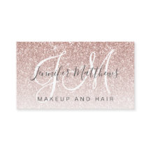 Trendy Roos Gold Glitter Makeup Artist Hair Salon
