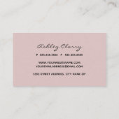 Trendy Roos Gold Glitter Makeup Artist Salon Visitekaartje (Achterkant)