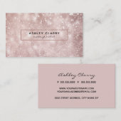 Trendy Roos Gold Glitter Makeup Artist Salon Visitekaartje (Voorkant / Achterkant)