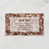 Trendy Roos Gold Glitter Makeup Artist Visitekaartje (Achterkant)