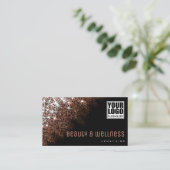 Trendy Roos Gold Glitter Professional Wellness Visitekaartje (Staand voorkant)