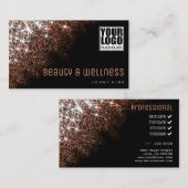Trendy Roos Gold Glitter Professional Wellness Visitekaartje (Voorkant / Achterkant)