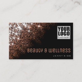 Trendy Roos Gold Glitter Professional Wellness Visitekaartje