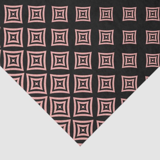 Trendy Roos Gold Glitter Rhomboid Pattern Tissuepapier (Detail)