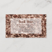 Trendy Roos Gold Glitter Salon Visitekaartje (Achterkant)