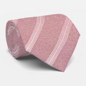 Trendy Roos Gold Glitter Striped Modern Elegant Stropdas (Opgerold)