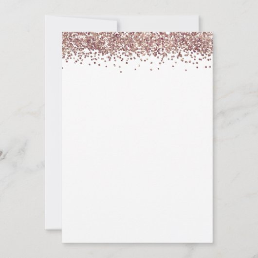 Trendy Roos Gold Glitter Sweet 16 Birthday Party Kaart (Achterkant)