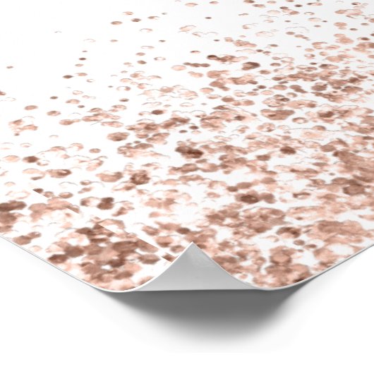 Trendy Roos Gold Glitter Welcome Graduparty Poster (Hoek)