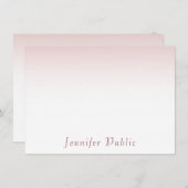 Trendy Roos Gold Handgeschreven Script Sjabloon (Voorkant / Achterkant)