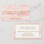 Trendy Roos Gold Makeup Artist Hair Salon Visitekaartje (Voorkant / Achterkant)