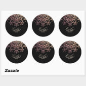 Trendy Roos Gold Mandala Sweet 16 Ronde Sticker (Vel)
