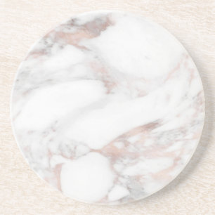 Trendy Roos Gold Marble Elegant Sjabloon Zandsteen Onderzetter