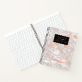Trendy Roos Gold Marble Goal Getter Journal Notitieboek (Binnen)