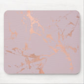 Trendy Roos Gold Marble Pattern on Blush Muismat (Voorkant)