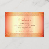 Trendy Roos Gold met Glitter Border Nails Visitekaartje (Achterkant)