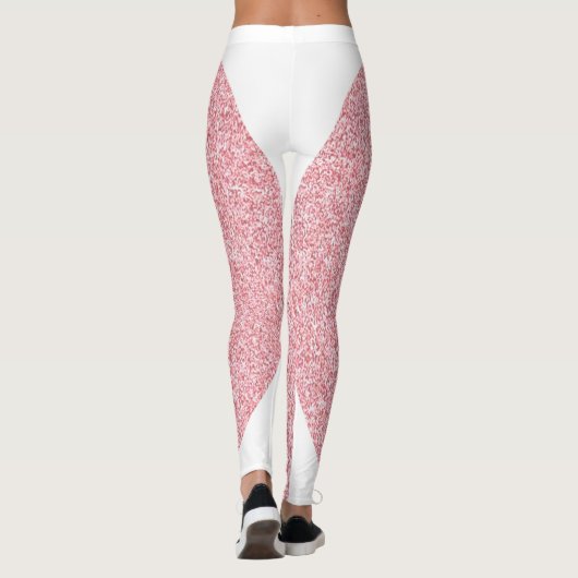 Trendy Roos Gold Modern Elegant Sjabloon Leggings (Achterkant)