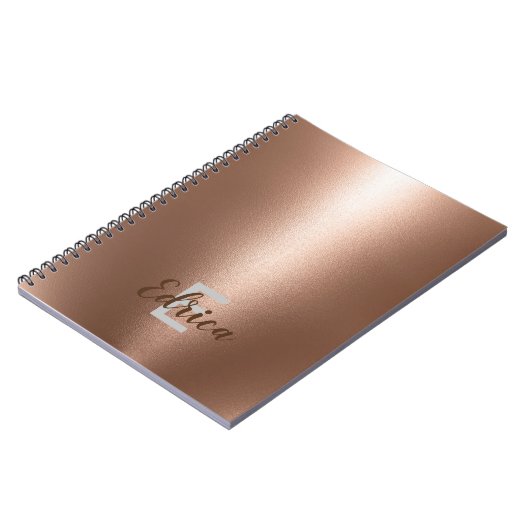 Trendy Roos Gold Monogram Notitieboek (Linkerzijde)