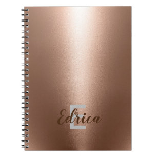 Trendy Roos Gold Monogram Notitieboek
