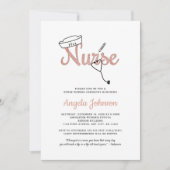 Trendy Roos Gold Nurse pinning ceremonie / roze Kaart (Voorkant)