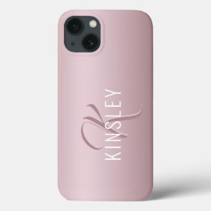 Trendy Roos Gold Persoonlijk Monogram Case-Mate iPhone Case