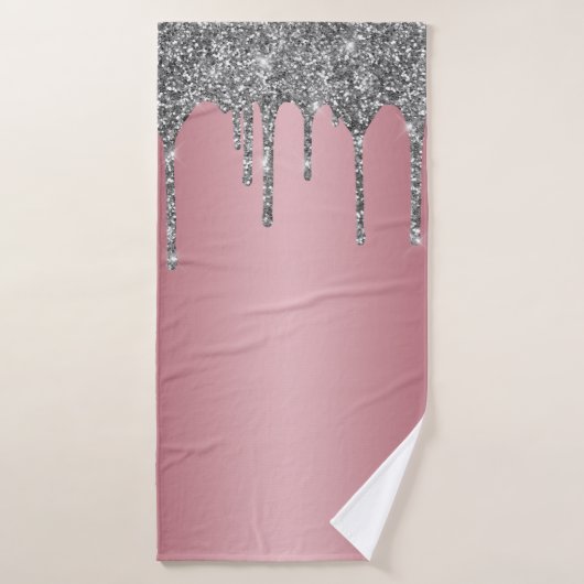 Trendy Roos Gold Pink Silver Glitter Drift Sparkle Bad Handdoek (Badhanddoek)