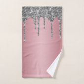 Trendy Roos Gold Pink Silver Glitter Drift Sparkle Bad Handdoek (Handdoek)