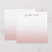 Trendy Roos Gold Sjabloon gecalligrafeerde Script  (Voorkant / Achterkant)